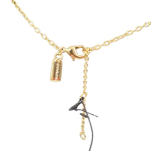 Coach‎ Stitched Link Pendant Necklace NWOT - Picture 7 of 9